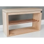 Regał Szafka Na Buty Naturalny Z Siedziskiem Kolory Drewno Lite RBS-24 Rozmiary 50 cm do 120