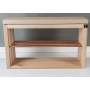 Regał Szafka Na Buty Naturalny Z Siedziskiem Kolory Drewno Lite RBS-24 Rozmiary 50 cm do 120