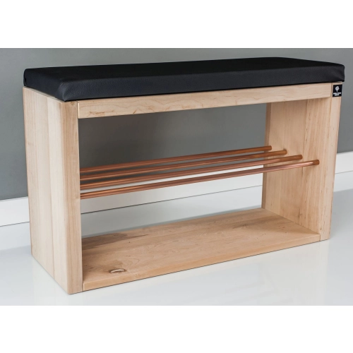Regał Szafka Na Buty Naturalny Z Siedziskiem Kolory Drewno Lite RBS-24 Rozmiary 50 cm do 120