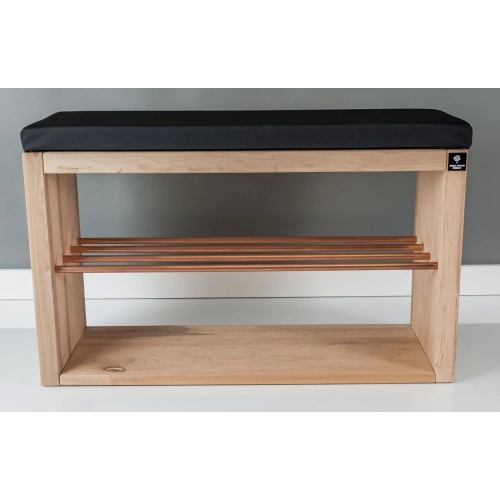 Regał Szafka Na Buty Naturalny Z Siedziskiem Kolory Drewno Lite RBS-24 Rozmiary 50 cm do 120