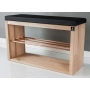 Regał Szafka Na Buty Naturalny Z Siedziskiem Kolory Drewno Lite RBS-24 Rozmiary 50 cm do 120