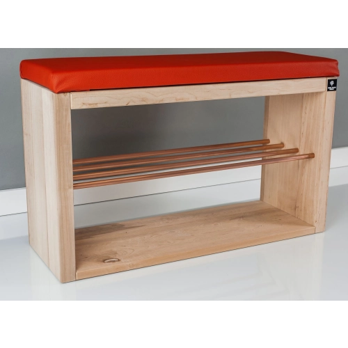 Regał Szafka Na Buty Naturalny Z Siedziskiem Kolory Drewno Lite RBS-24 Rozmiary 50 cm do 120