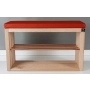 Regał Szafka Na Buty Naturalny Z Siedziskiem Kolory Drewno Lite RBS-24 Rozmiary 50 cm do 120