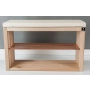 Regał Szafka Na Buty Naturalny Z Siedziskiem Kolory Drewno Lite RBS-24 Rozmiary 50 cm do 120