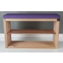 Regał Szafka Na Buty Naturalny Z Siedziskiem Kolory Drewno Lite RBS-24 Rozmiary 50 cm do 120