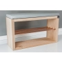 Regał Szafka Na Buty Naturalny Z Siedziskiem Kolory Drewno Lite RBS-24 Rozmiary 50 cm do 120