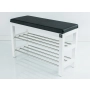 Regał Szafka Na Buty Biały Z Siedziskiem Kolory Drewno Lite RBS-27 Rozmiary od 50 cm do 120 cm