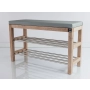 Regał Szafka Na Buty Naturalny Z Siedziskiem Kolory Drewno Lite RBS-27 Rozmiary od 50 cm do 120 cm
