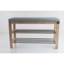 Regał Szafka Na Buty Naturalny Z Siedziskiem Kolory Drewno Lite RBS-27 Rozmiary od 50 cm do 120 cm