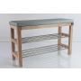 Regał Szafka Na Buty Naturalny Z Siedziskiem Kolory Drewno Lite RBS-27 Rozmiary od 50 cm do 120 cm