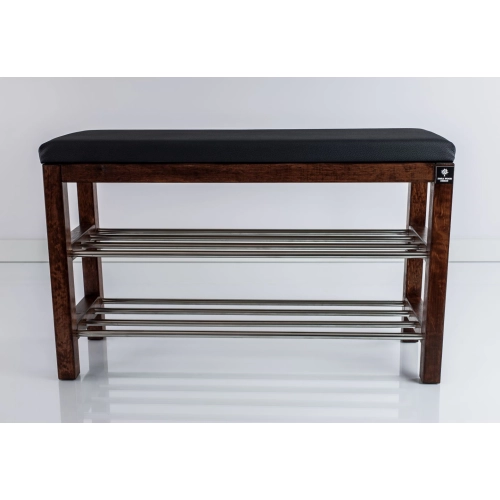 Regał Szafka Na Buty Orzech Z Siedziskiem Kolory Drewno Lite RBS-27 Rozmiary od 50 cm do 120 cm