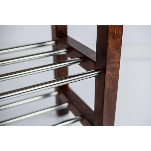 Regał Szafka Na Buty Orzech Z Siedziskiem Kolory Drewno Lite RBS-27 Rozmiary od 50 cm do 120 cm