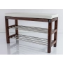 Regał Szafka Na Buty Orzech Z Siedziskiem Kolory Drewno Lite RBS-27 Rozmiary od 50 cm do 120 cm