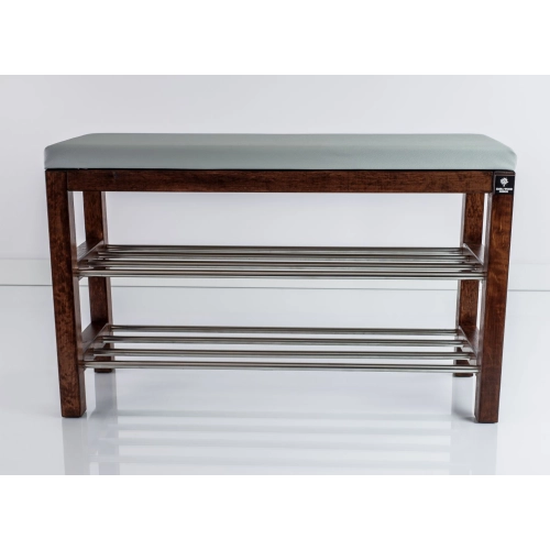 Regał Szafka Na Buty Orzech Z Siedziskiem Kolory Drewno Lite RBS-27 Rozmiary od 50 cm do 120 cm