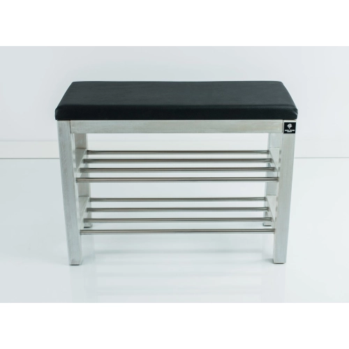 Regał Szafka Na Buty Przecierany Z Siedziskiem Kolory Drewno Lite RBS-27 Rozmiary od 50 cm do 120 cm