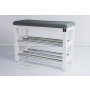 Regał Szafka Na Buty Biały Z Siedziskiem Kolory Drewno Lite RBS-28 Rozmiary od 50 cm do 120 cm