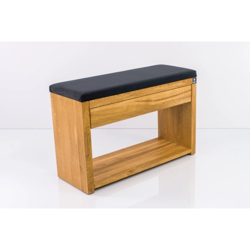 Regał Szafka Na Buty Z Siedziskiem Szuflada Kolory Drewno Lite Dąb RBS-29 Rozmiary od 50 cm do 120 cm