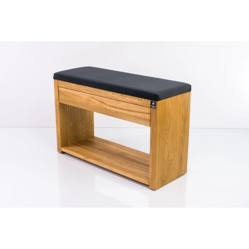 Regał Szafka Na Buty Z Siedziskiem Szuflada Kolory Drewno Lite Dąb RBS-29 Rozmiary od 50 cm do 120 cm