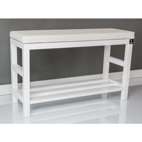 Regał Szafka  Na Buty Biały Z Siedziskiem Kolory Drewno Lite RBS-5 Rozmiary od 50 cm do 120 cm