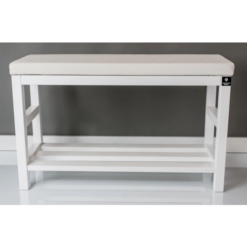 Regał Szafka  Na Buty Biały Z Siedziskiem Kolory Drewno Lite RBS-5 Rozmiary od 50 cm do 120 cm