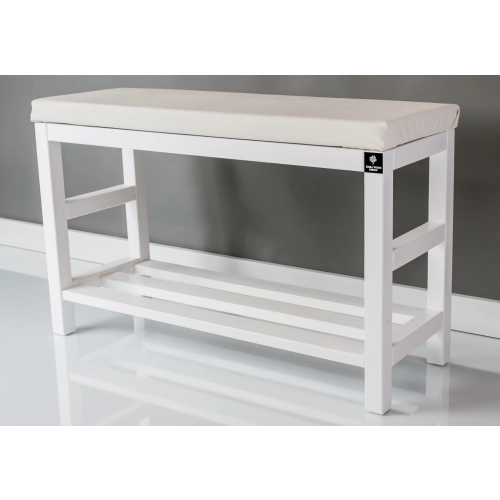 Regał Szafka  Na Buty Biały Z Siedziskiem Kolory Drewno Lite RBS-5 Rozmiary od 50 cm do 120 cm