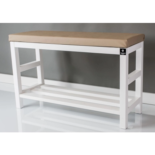 Regał Szafka  Na Buty Biały Z Siedziskiem Kolory Drewno Lite RBS-5 Rozmiary od 50 cm do 120 cm