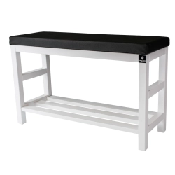 Regał Szafka  Na Buty Biały Z Siedziskiem Kolory Drewno Lite RBS-5 Rozmiary od 50 cm do 120 cm