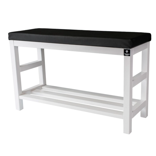 Regał Szafka  Na Buty Biały Z Siedziskiem Kolory Drewno Lite RBS-5 Rozmiary od 50 cm do 120 cm