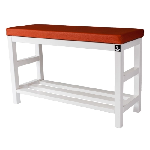 Regał Szafka  Na Buty Biały Z Siedziskiem Kolory Drewno Lite RBS-5 Rozmiary od 50 cm do 120 cm