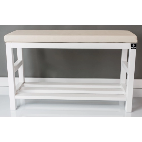 Regał Szafka  Na Buty Biały Z Siedziskiem Kolory Drewno Lite RBS-5 Rozmiary od 50 cm do 120 cm