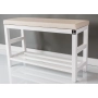 Regał Szafka  Na Buty Biały Z Siedziskiem Kolory Drewno Lite RBS-5 Rozmiary od 50 cm do 120 cm