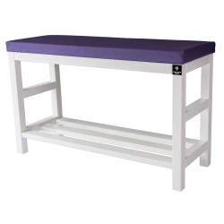 Regał Szafka  Na Buty Biały Z Siedziskiem Kolory Drewno Lite RBS-5 Rozmiary od 50 cm do 120 cm