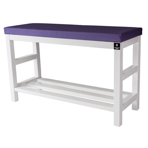 Regał Szafka  Na Buty Biały Z Siedziskiem Kolory Drewno Lite RBS-5 Rozmiary od 50 cm do 120 cm