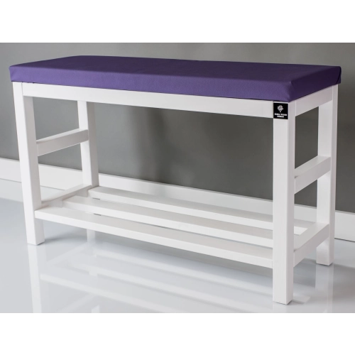 Regał Szafka  Na Buty Biały Z Siedziskiem Kolory Drewno Lite RBS-5 Rozmiary od 50 cm do 120 cm