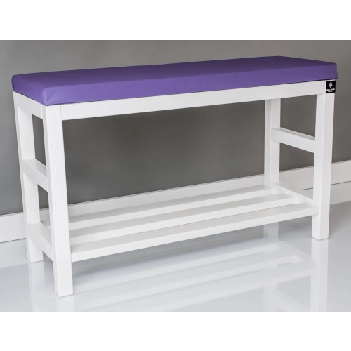 Regał Szafka  Na Buty Biały Z Siedziskiem Kolory Drewno Lite RBS-5 Rozmiary od 50 cm do 120 cm