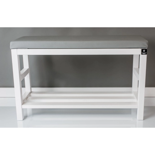 Regał Szafka  Na Buty Biały Z Siedziskiem Kolory Drewno Lite RBS-5 Rozmiary od 50 cm do 120 cm