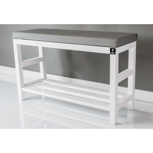 Regał Szafka  Na Buty Biały Z Siedziskiem Kolory Drewno Lite RBS-5 Rozmiary od 50 cm do 120 cm