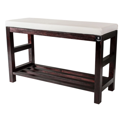 RBS-5 Regał Szafka Na Buty Mahoń Z Siedziskiem Kolory Drewno Lite Rozmiary od 50 cm do 120 cm