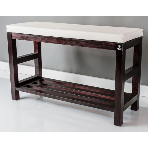 RBS-5 Regał Szafka Na Buty Mahoń Z Siedziskiem Kolory Drewno Lite Rozmiary od 50 cm do 120 cm