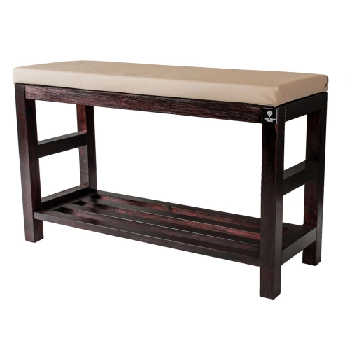 RBS-5 Regał Szafka Na Buty Mahoń Z Siedziskiem Kolory Drewno Lite Rozmiary od 50 cm do 120 cm