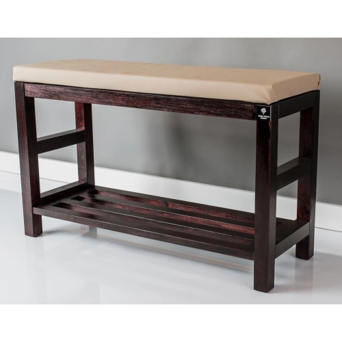 RBS-5 Regał Szafka Na Buty Mahoń Z Siedziskiem Kolory Drewno Lite Rozmiary od 50 cm do 120 cm