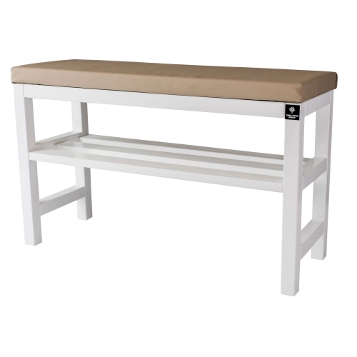 RBS-6 Regał Szafka Na Buty Biały Z Siedziskiem Kolory Drewno Lite Rozmiary od 50 cm do 120 cm
