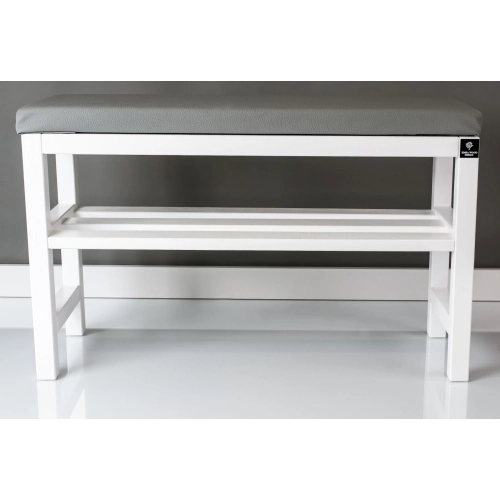 RBS-6 Regał Szafka Na Buty Biały Z Siedziskiem Kolory Drewno Lite Rozmiary od 50 cm do 120 cm