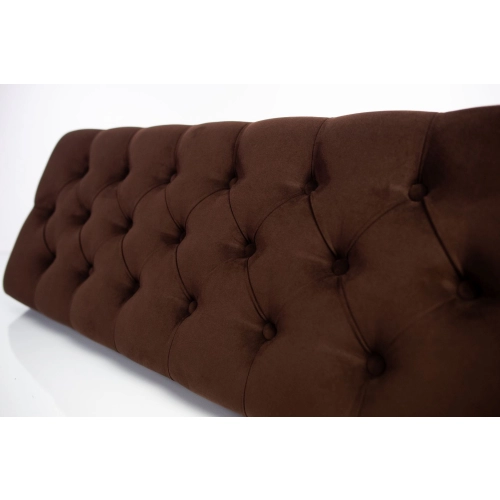 Siedzisko Pikowane do mebli pod zabudowę lub do ławek tapicerowanych Brązowy Welur Casablanca 2307