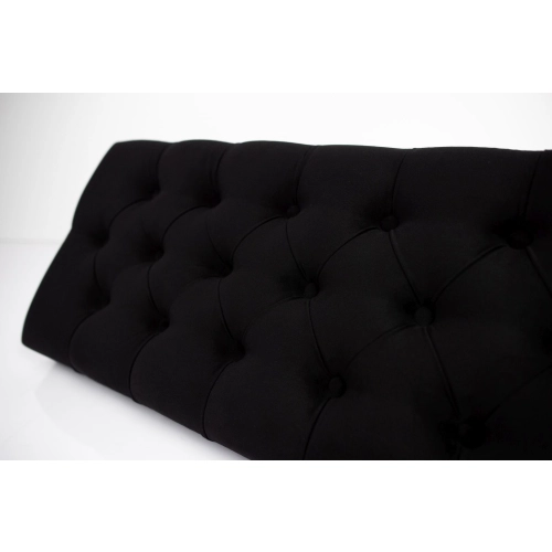 Siedzisko Pikowane do mebli pod zabudowę lub do ławek tapicerowanych Czarny Welur Casablanca 2316