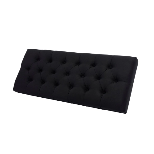 Siedzisko Pikowane do mebli pod zabudowę lub do ławek tapicerowanych Czarny Welur Casablanca 2316