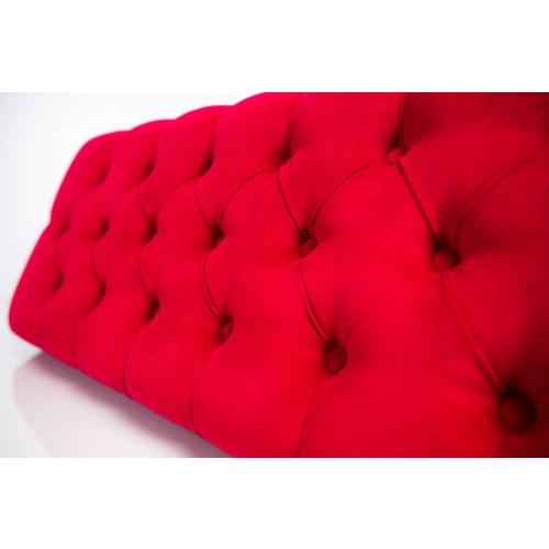 Siedzisko Pikowane do mebli pod zabudowę lub do ławek tapicerowanych Czerwony Welur Casablanca 2309