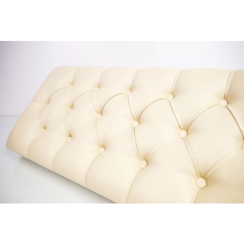 Siedzisko Pikowane do mebli pod zabudowę lub do ławek tapicerowanych Eko-skóra Ecru Florencja 2522