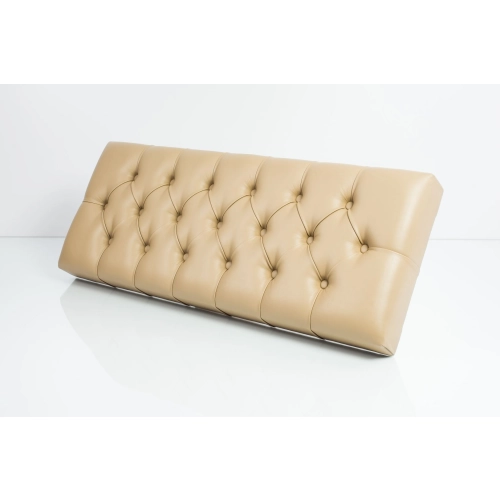 Ławka Pufa Pikowana Beż LPM-12 Nóżki Chromowe Rozmiary od 50 cm do 120 cm