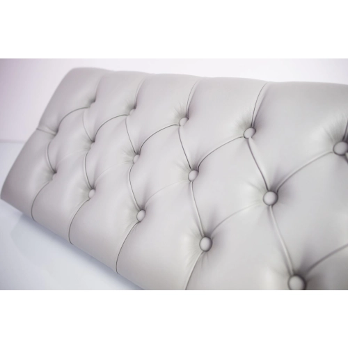 Siedzisko Pikowane do mebli pod zabudowę lub do ławek tapicerowanych Eko-skóra Popiel Florencja 2527